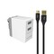Offex USB Wall Charger 2.4A + 3ft USB Type C Cable 5A Techoss Fast Kit for Galaxy S9 S8 Note 8, Pixel, LG V30 G6 G5, Nintendo